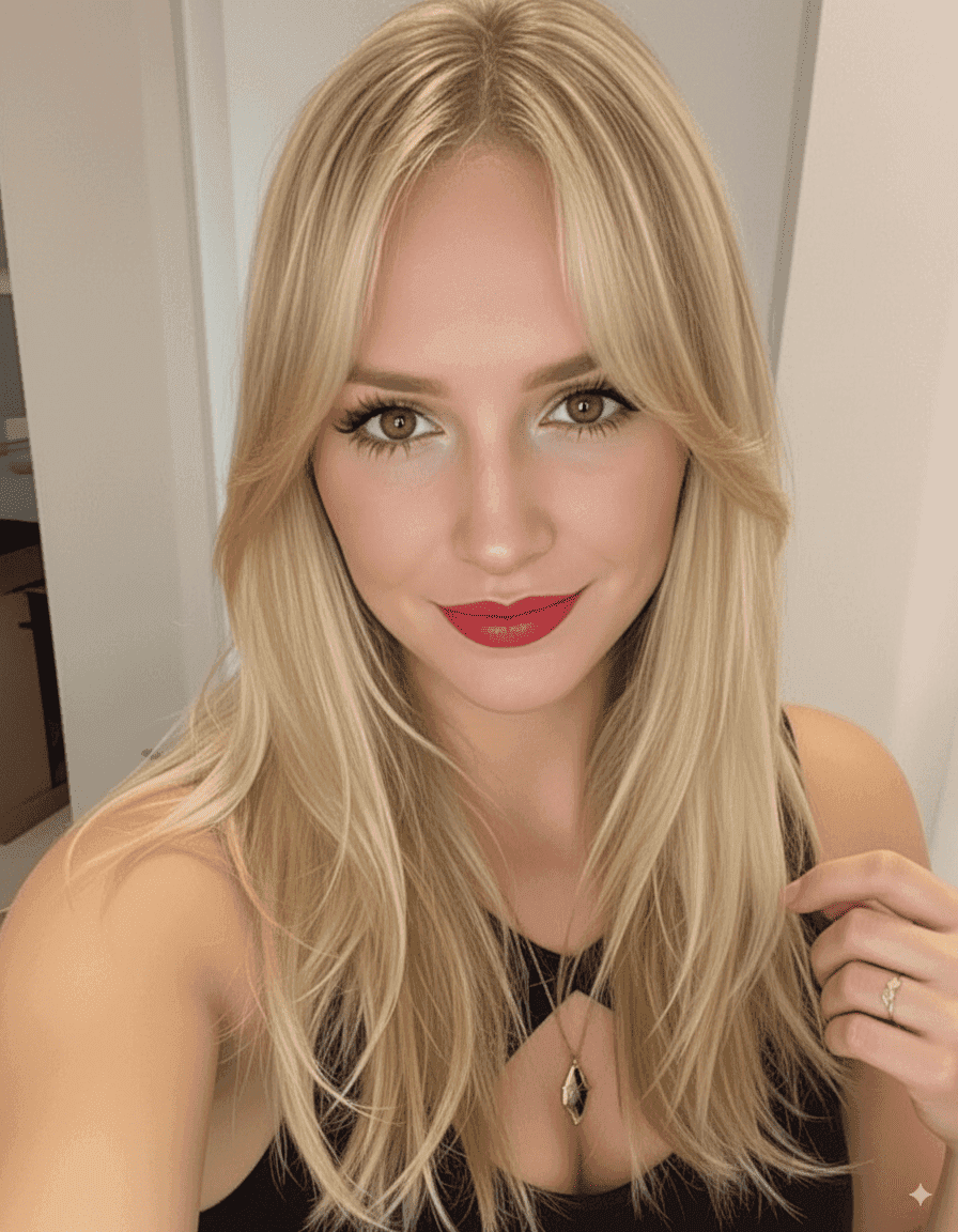 Curtain Bangs on Sarah